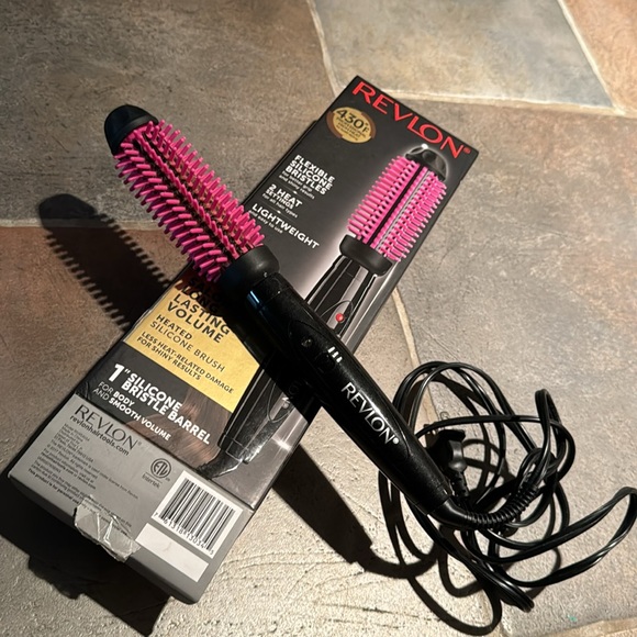 Revlon Salon Volume Body Heated Silicone Brush 430 Degree Heat Pro Collection 1" - Picture 5 of 7
